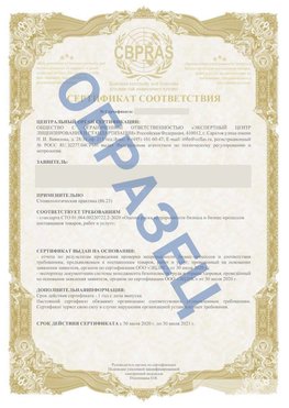 Образец Сертификат СТО 01.064.00220722.2-2020 Трехгорный Сертификат СТО 01.064.00220722.2-2020 